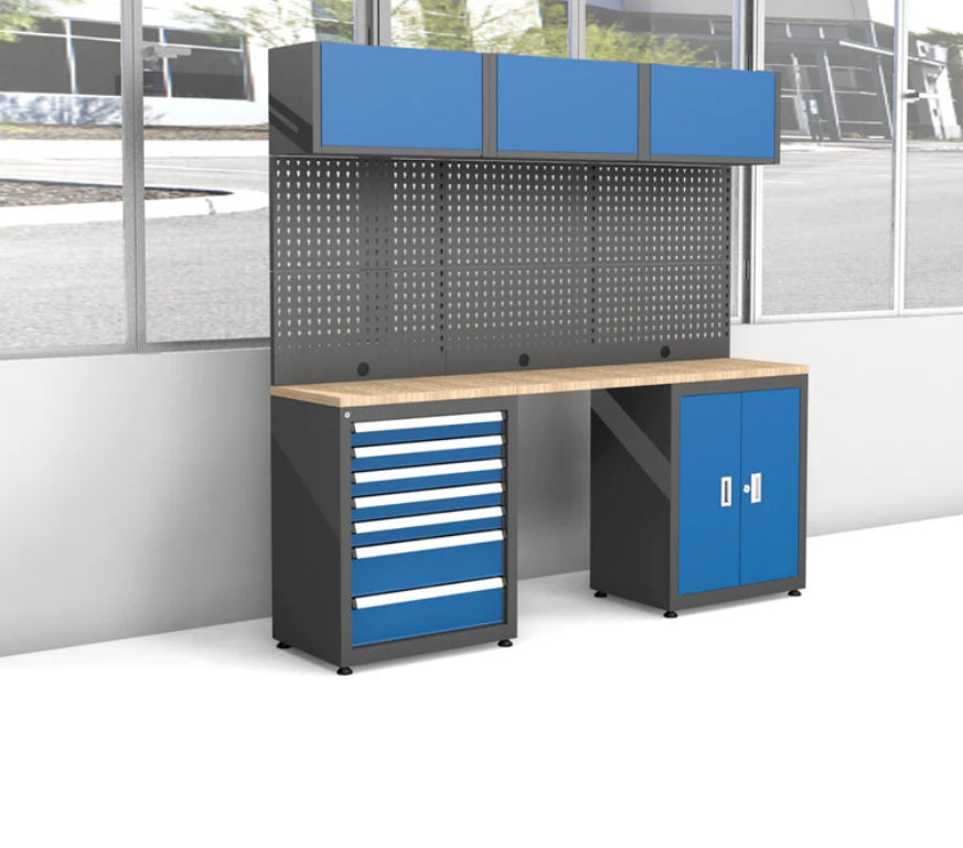 Heavy Duty Steel Garage Storage System with 7 Drawers & 4 Cabinets – Chery Industrial