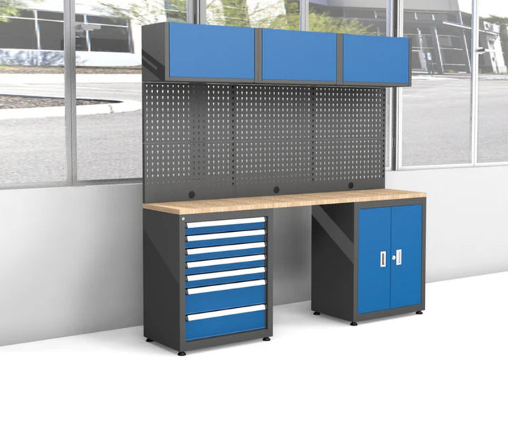 Heavy Duty Steel Garage Storage System with 7 Drawers & 4 Cabinets – Chery Industrial