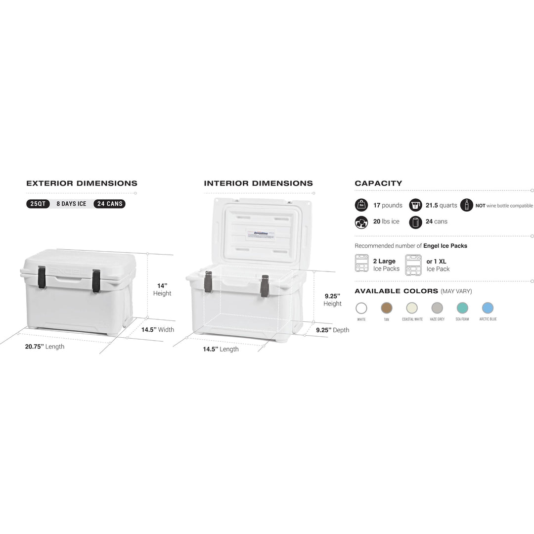 Engel 25 High Performance Hard Cooler and Ice Box