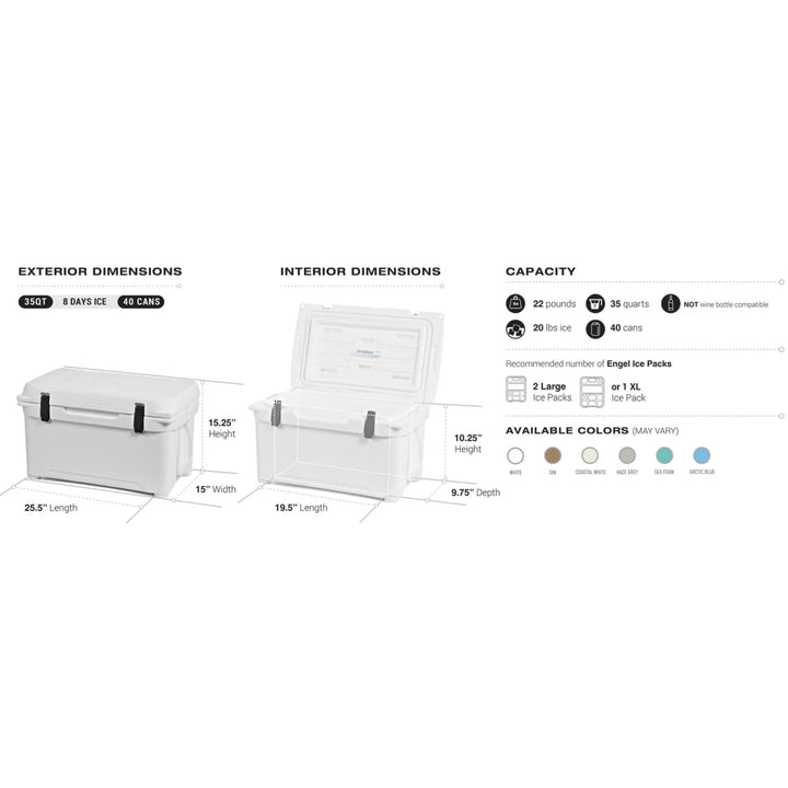 Engel 35 High Performance Hard Cooler & Ice Box