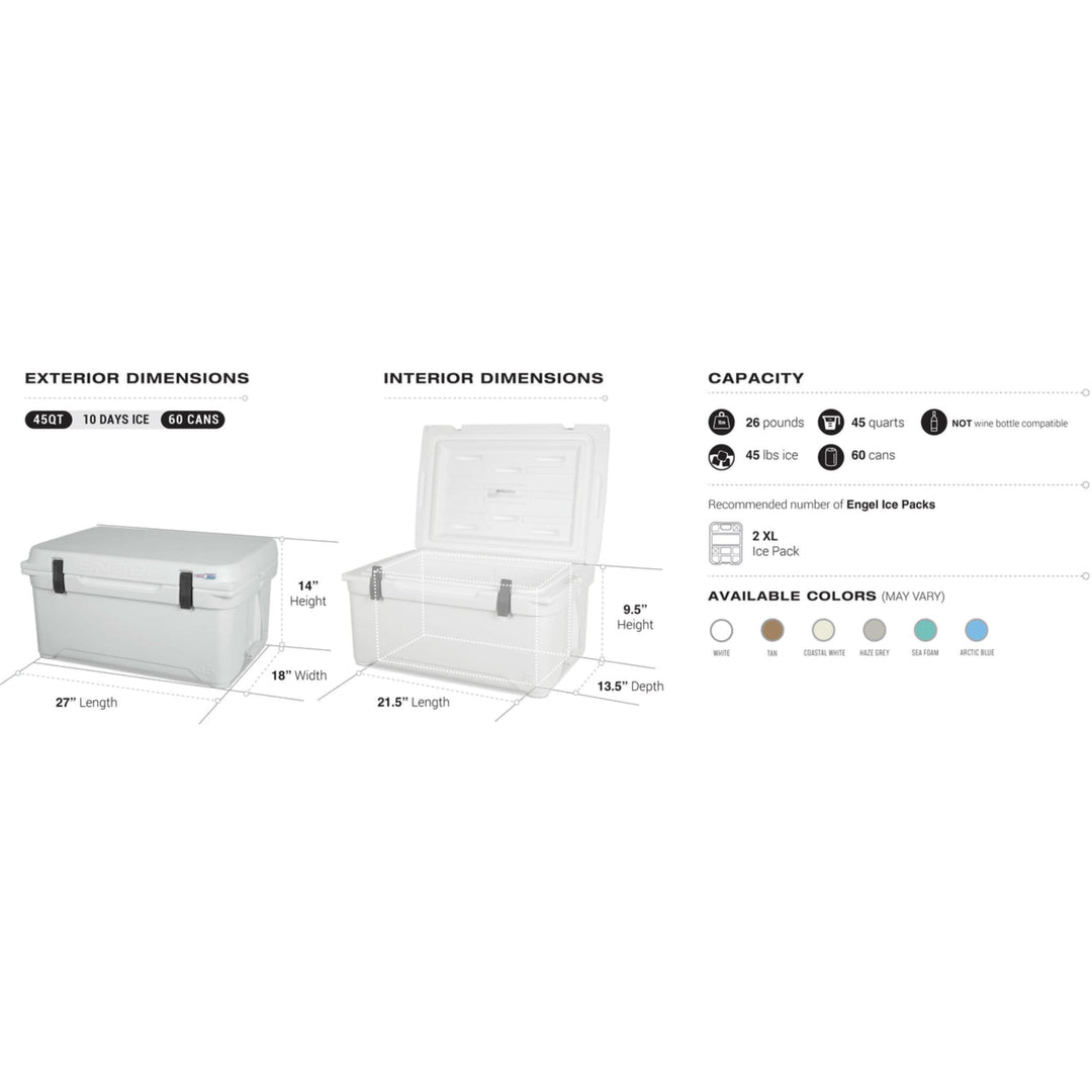Engel 45 High Performance Hard Cooler and Ice Box