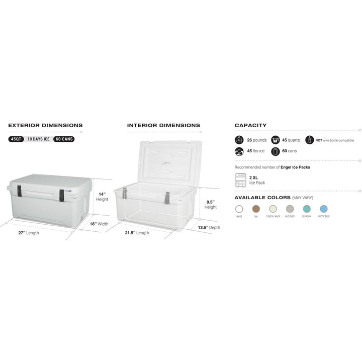 Engel 45 High Performance Hard Cooler and Ice Box