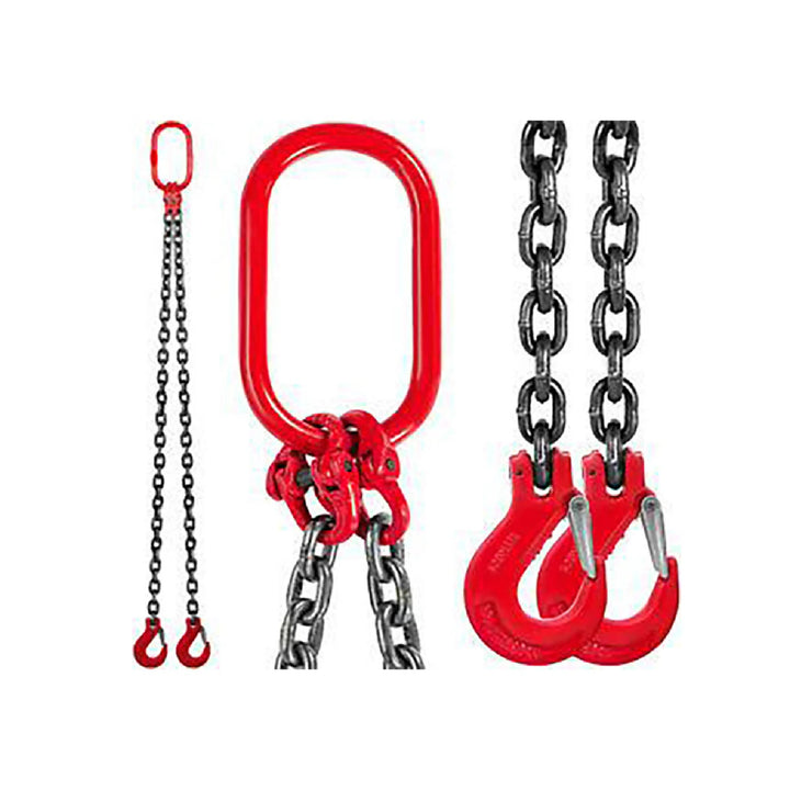 Greatbear Double Leg Lifting Chain Sling – 5/16" x 7ft with Hooks