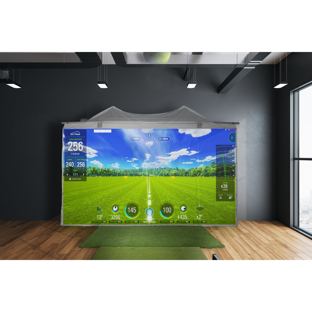 HomeCourse ProScreen 180 – Retractable Golf Simulator Enclosure