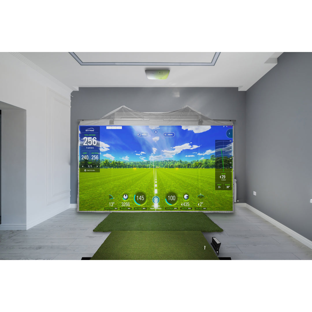HomeCourse ProScreen 180 – Retractable Golf Simulator Enclosure