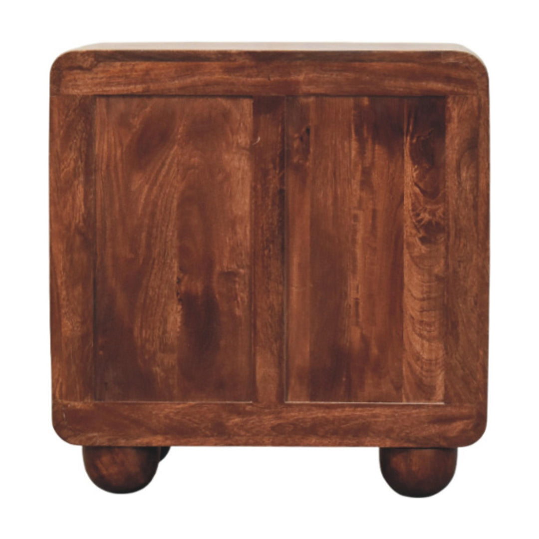 3-Drawer Rounded Mango Wood Chest