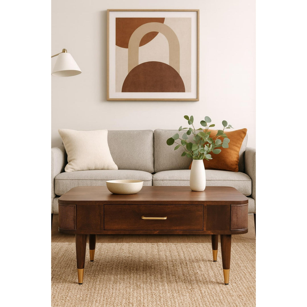 Belmont Velvet Mocha Coffee Table