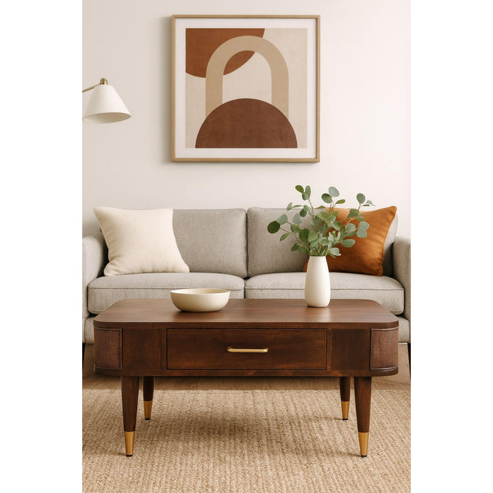 Belmont Velvet Mocha Coffee Table