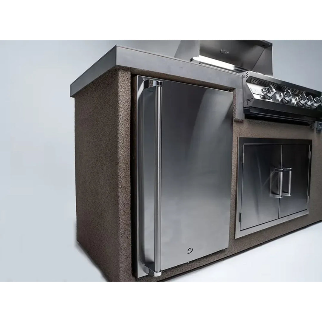 KoKoMo 7' Straight Island – Built-In Grill & Fridge