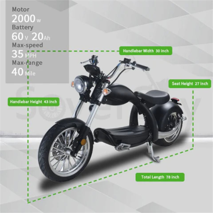 SoverSky M5 Lithium Chopper Fat Tire Scooter