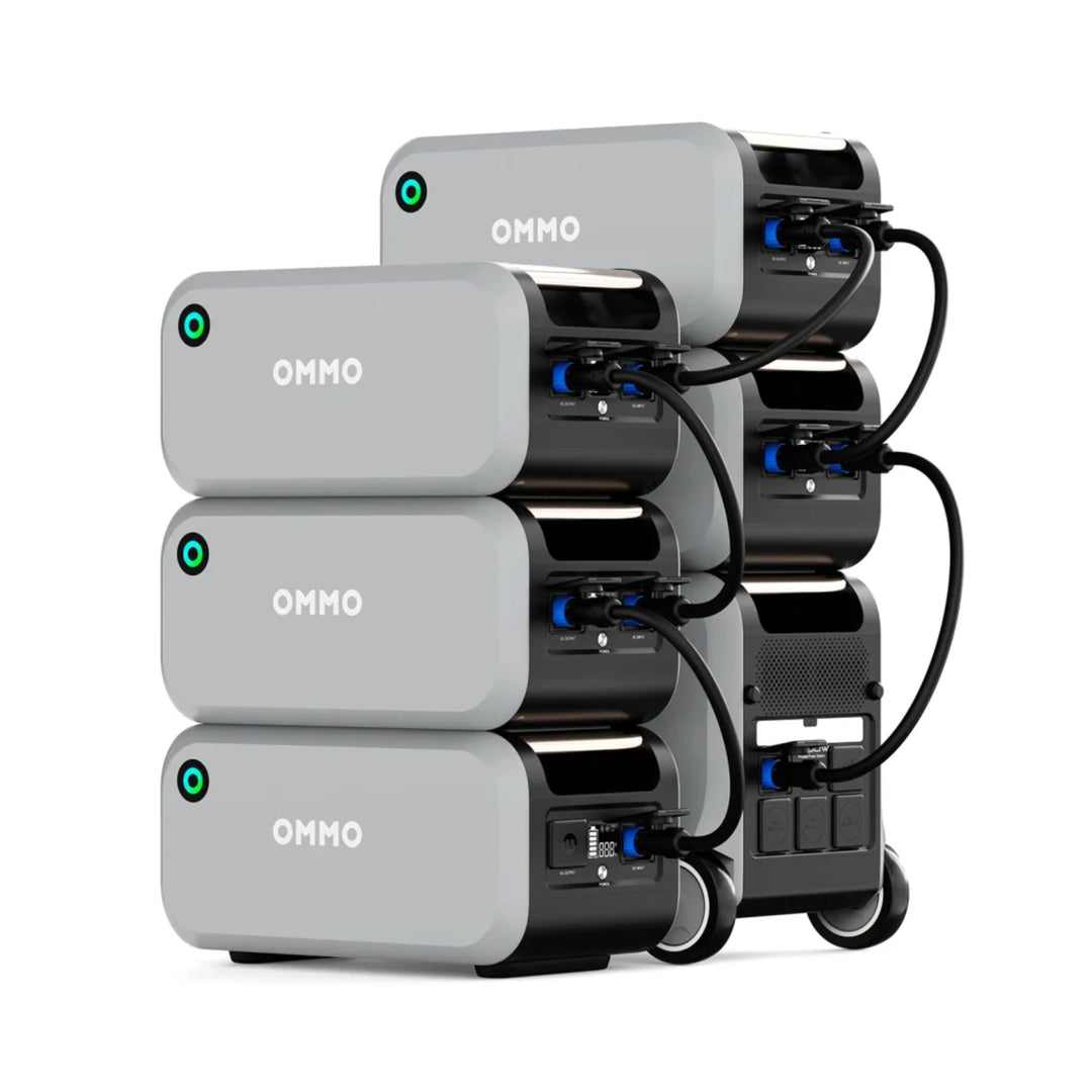 Portable Power Station OM-2400 + Extra Battery | OMMO 2048Wh