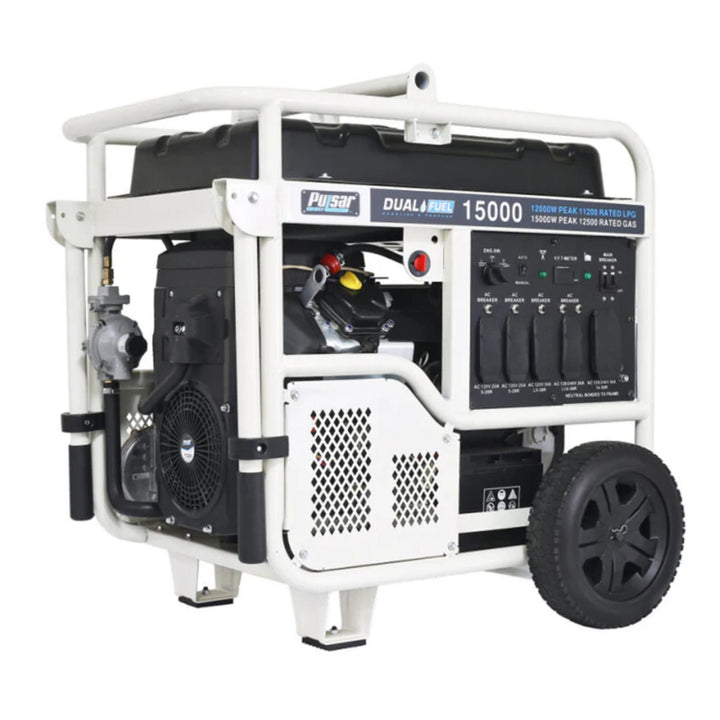 15,000W Dual Fuel Portable Generator with Electric Start & 713cc V-Twin Engine