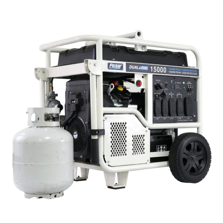 15,000W Dual Fuel Portable Generator with Electric Start & 713cc V-Twin Engine