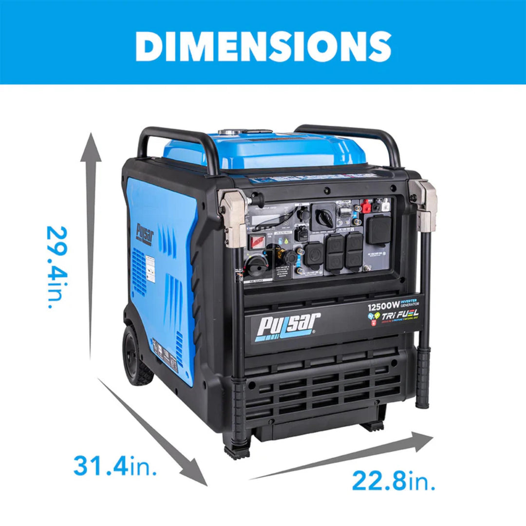 12,500 Watt Tri-Fuel Inverter Generator with Remote Start