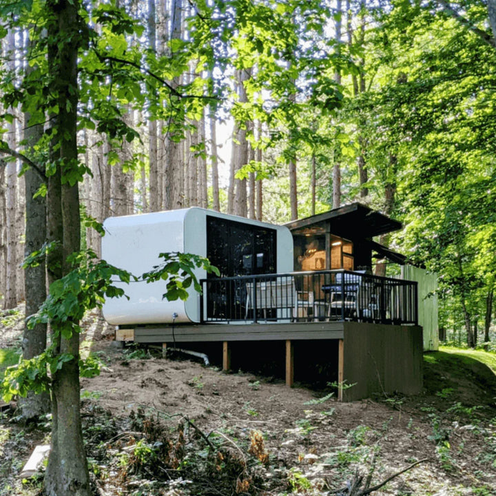 13ft Outdoor Living and Working Tiny House – Apple Cabin with Washroom & Loft