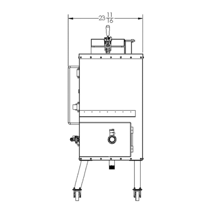 Insulated Gravity-Fed BBQ Smoker