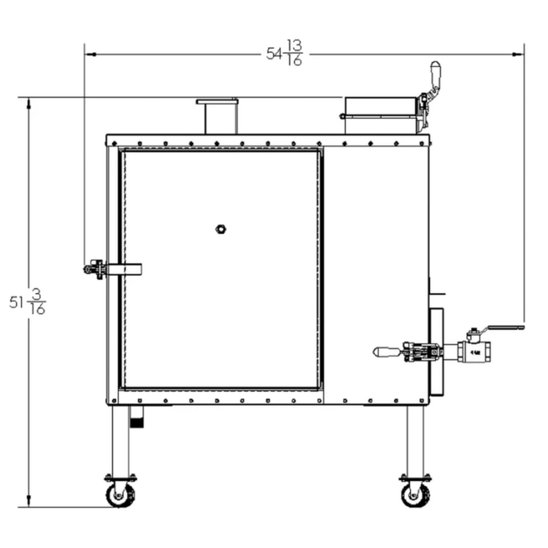 Insulated Gravity-Fed BBQ Smoker