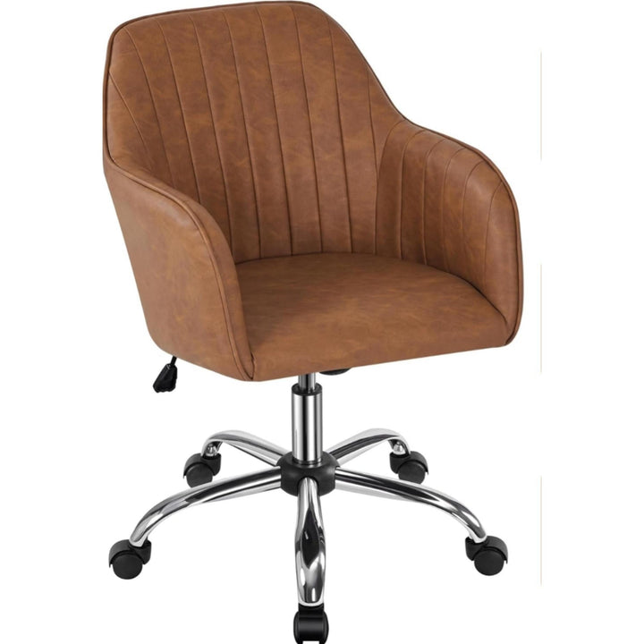 Height Adjustable Brown Ergonomic Office Desk Chair