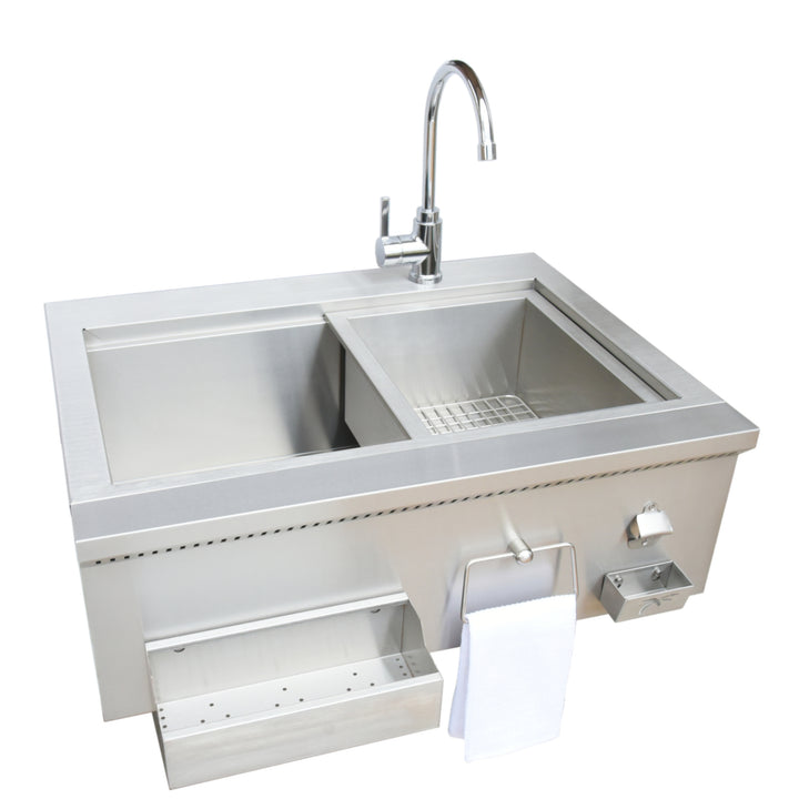 KoKoMo 30” Farmhouse Sink Outdoor Kitchen Component