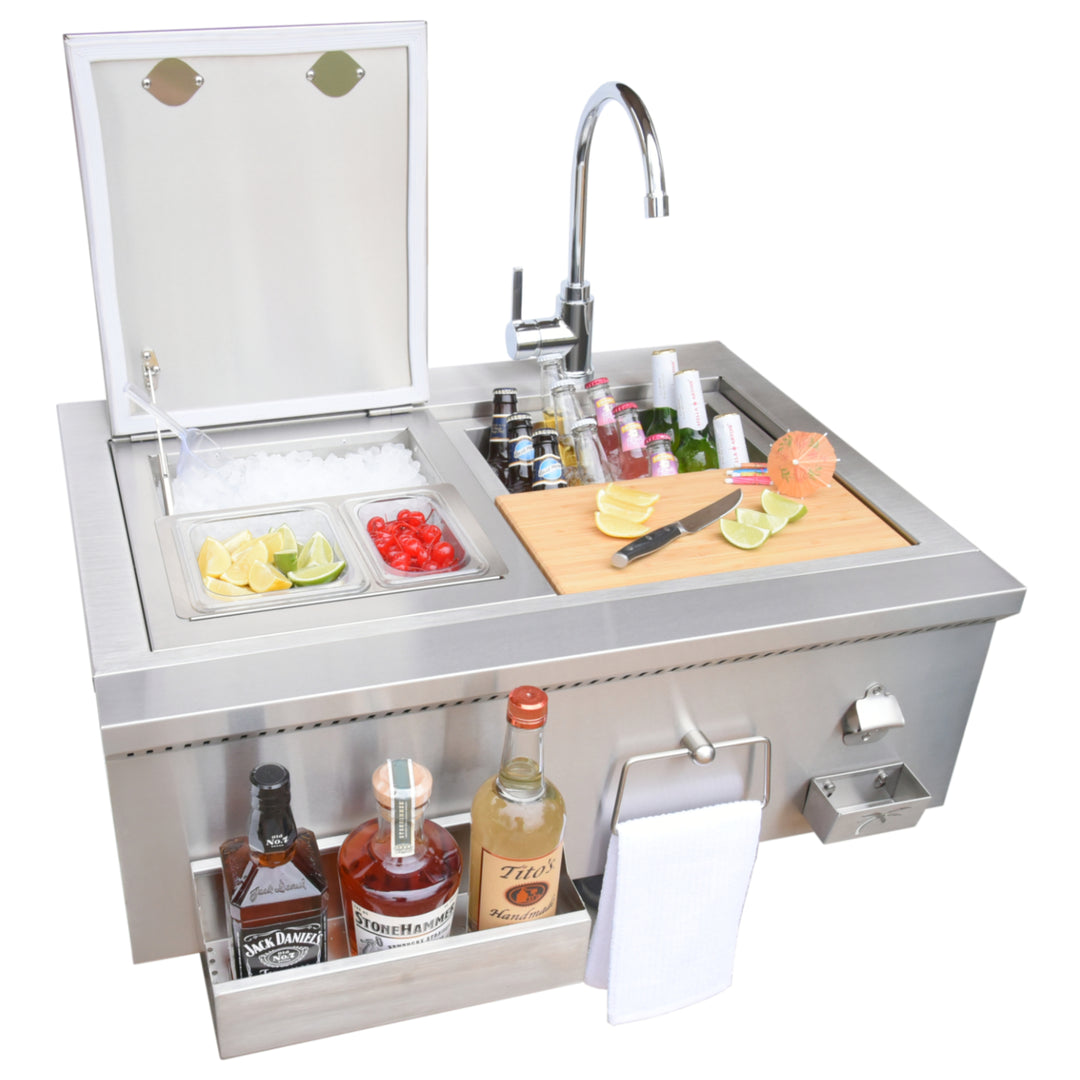 KoKoMo 30” Farmhouse Sink Outdoor Kitchen Component