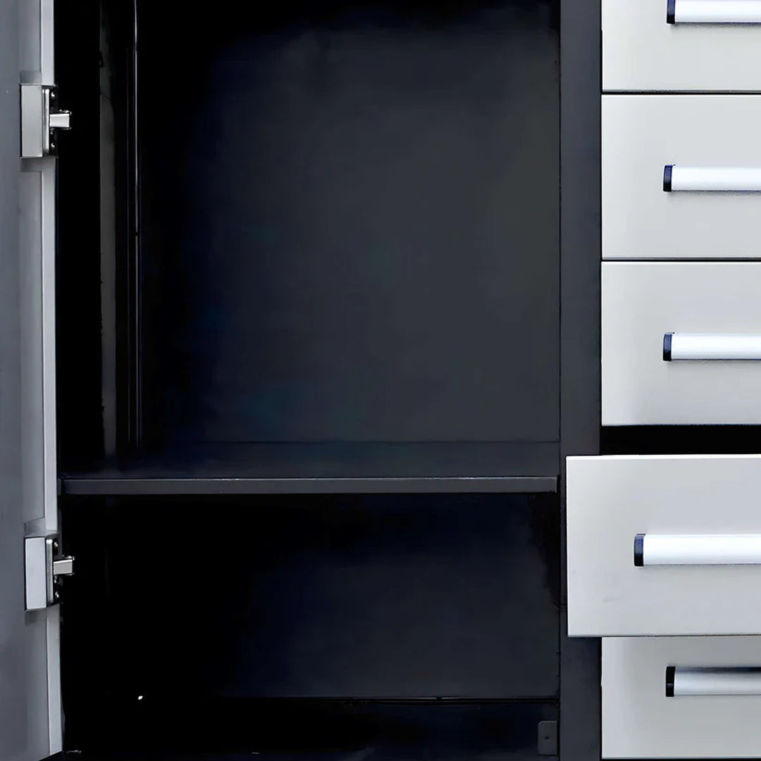 9ft Garage Storage Cabinet – Heavy Duty Workbench with 34 Drawers & 2 Cabinets
