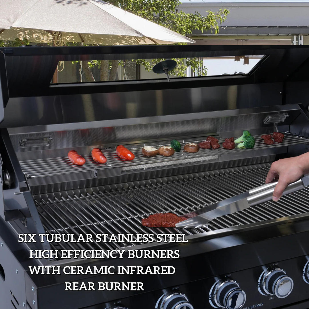 115" 6-Burner Outdoor Kitchen Island Grill