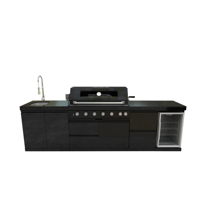115" 6-Burner Outdoor Kitchen Island Grill