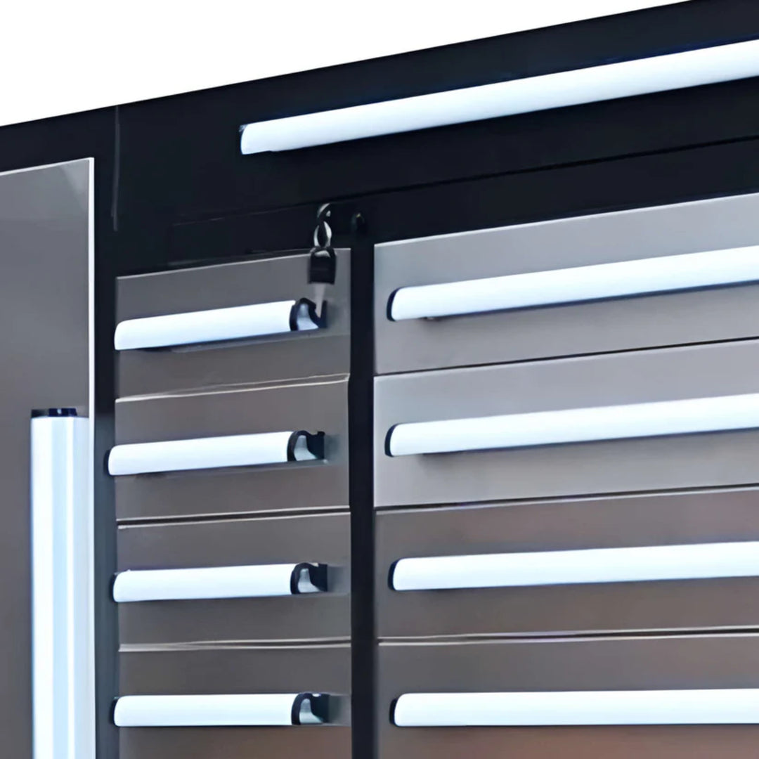 9ft Garage Storage Cabinet – Heavy Duty Workbench with 34 Drawers & 2 Cabinets