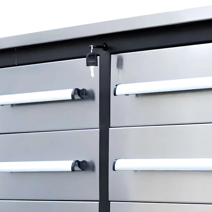 7ft Heavy Duty Garage Workbench Cabinet (20 Drawers)