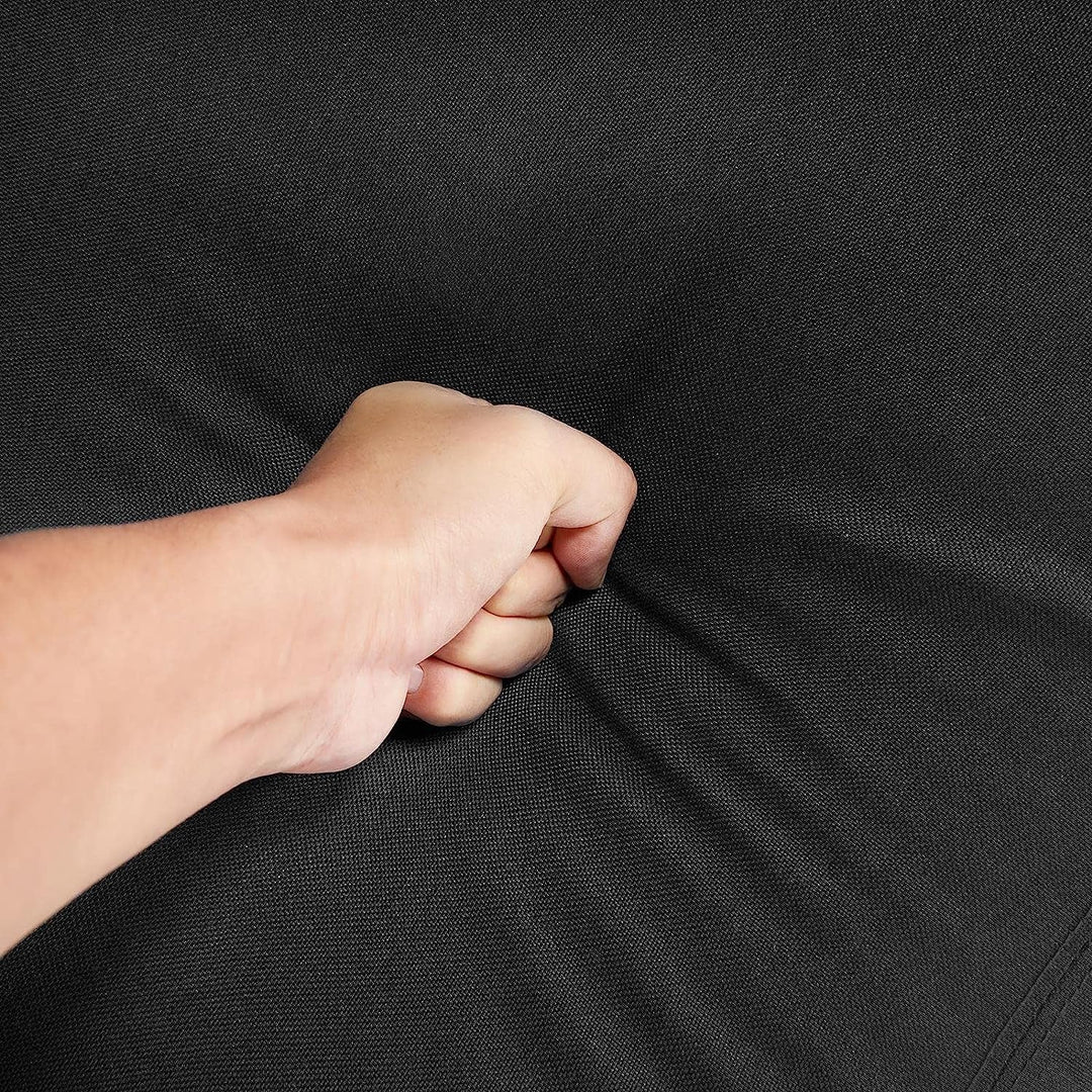 Fabric Push Back Recliner Chair Pocket Spring Matte Black