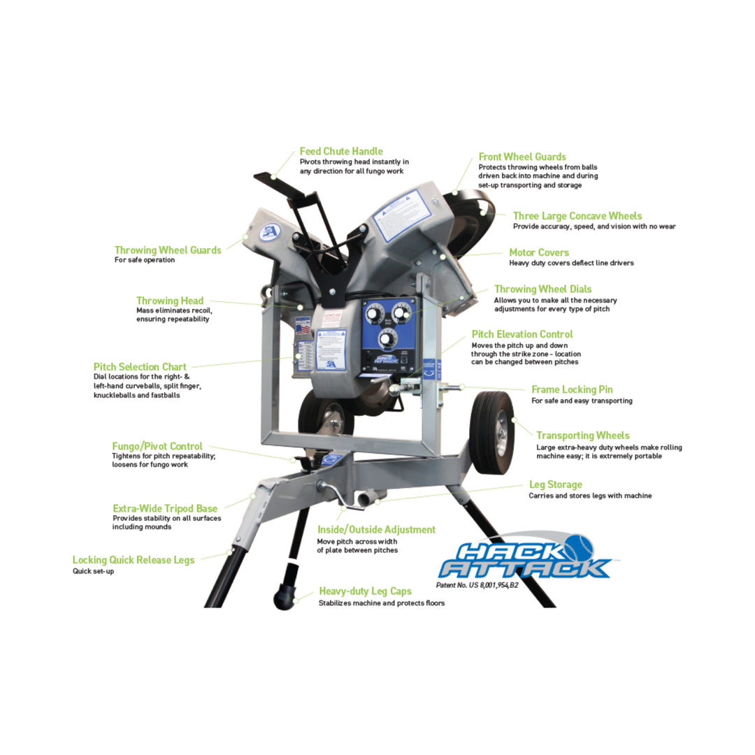 Sports Attack Hack Attack Baseball Pitching Machine