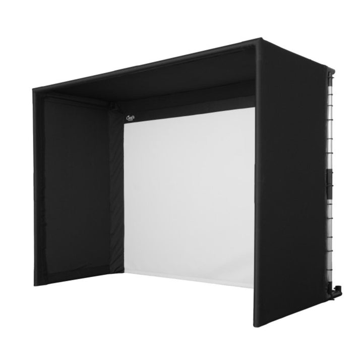 Carl’s Place Pro Golf Simulator Enclosure – High-Contrast Gray Impact Screen