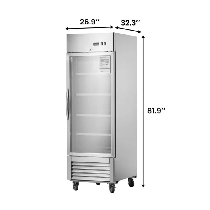 27" Commercial Glass Door Refrigerator – 19 cu. ft.